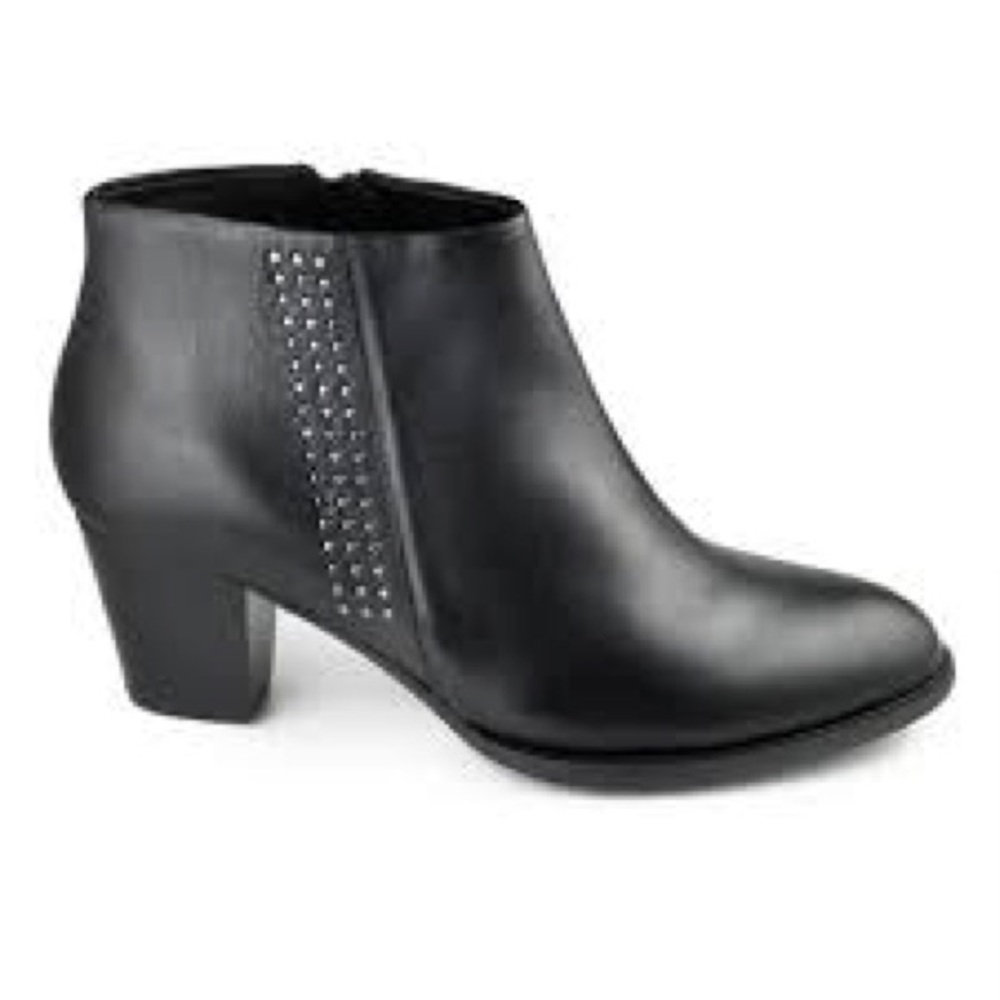 Vionic black leather ankle boots booties Georgia size 7 EUC
